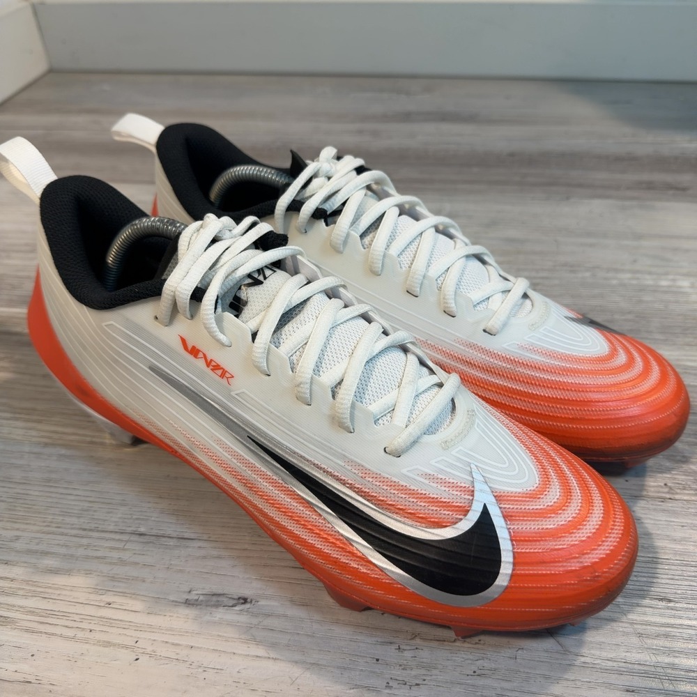 Nike Vapor Speed 3 Football Cleats Men's Sz 11.5 White Orange Black IB3835-107